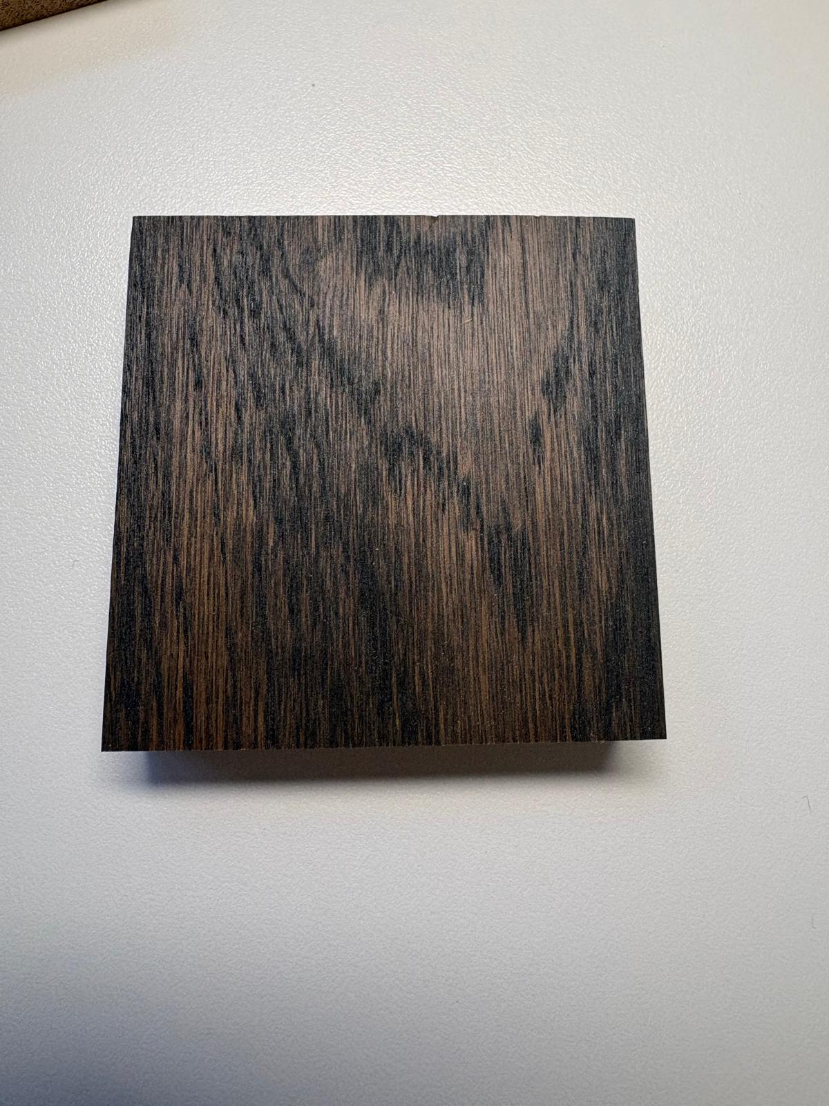 Charcoal oak finish sample