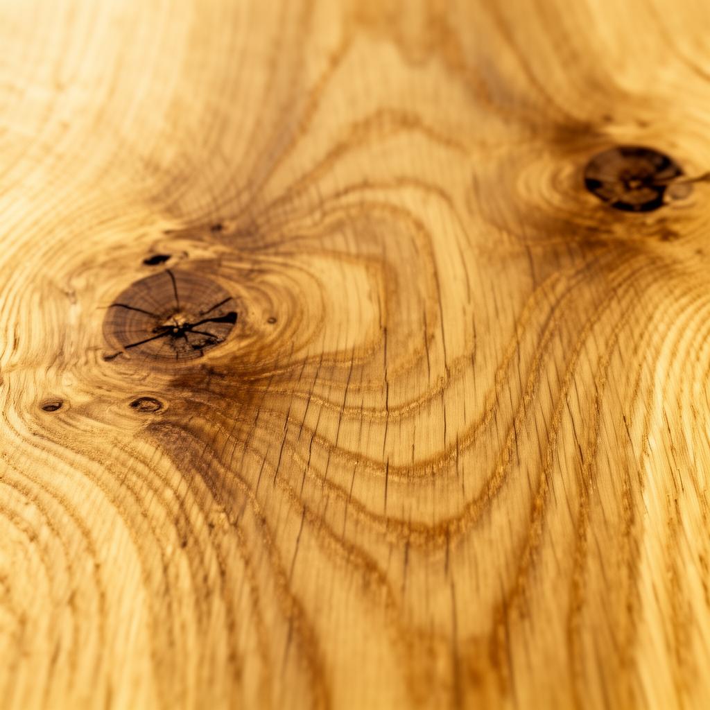 Close-up of European oak grain showing the natural rings and texture